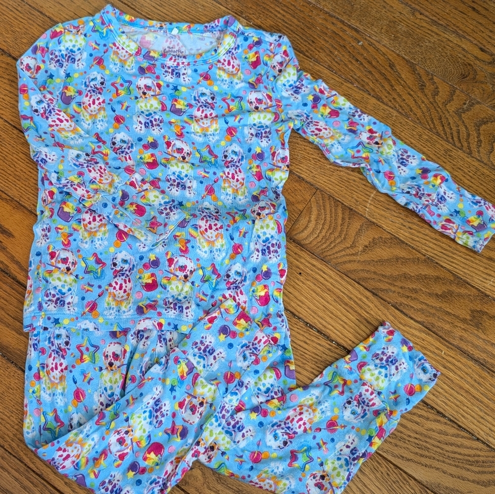 Posh Peanut 2T Lisa Frank Spotty And Dotty Bamboo Pajamas
